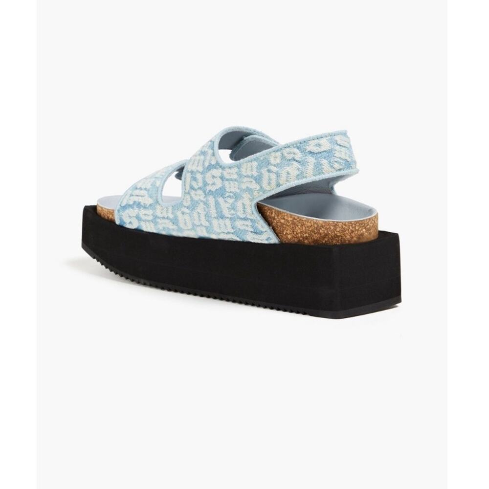 Palm Angels Blue‎ Platform Birkenstock Slingback Sandals Size 8 Retails $715 - Picture 5 of 11